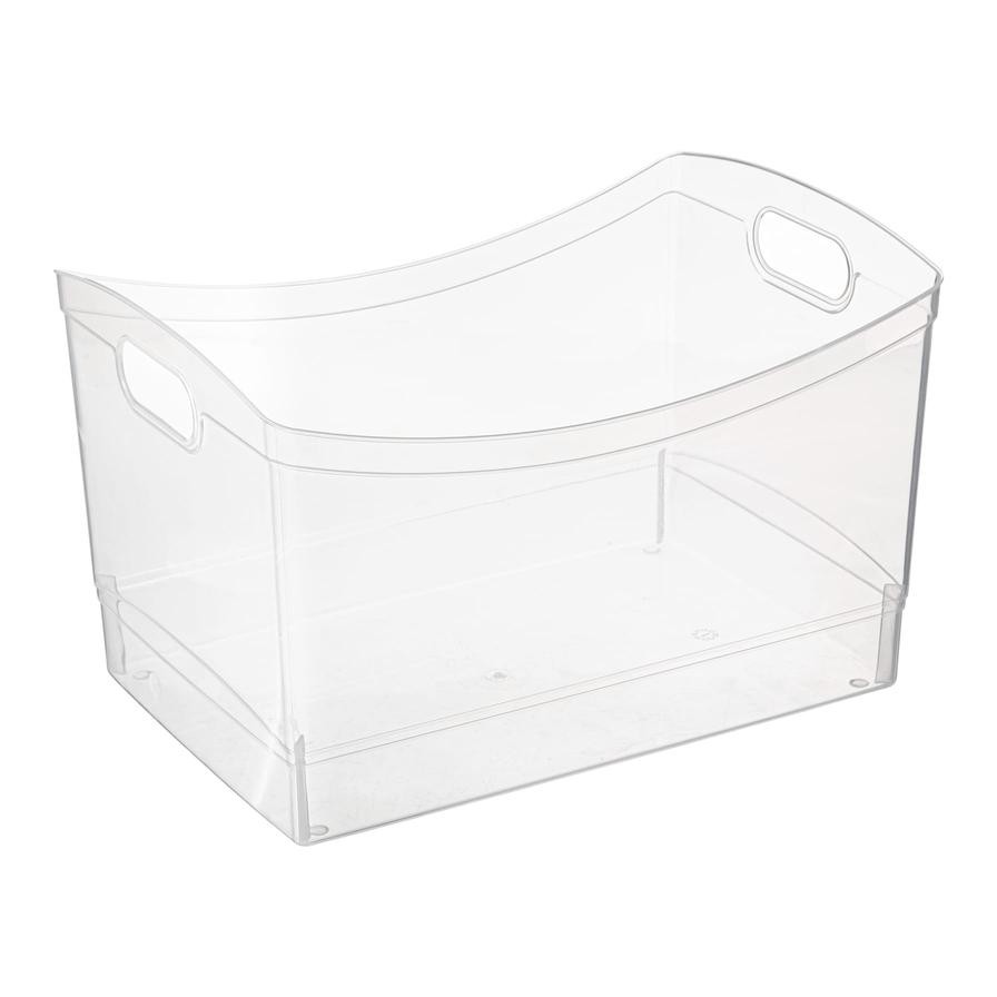5five Polypropylene Transparent Storage Basket (21 L)