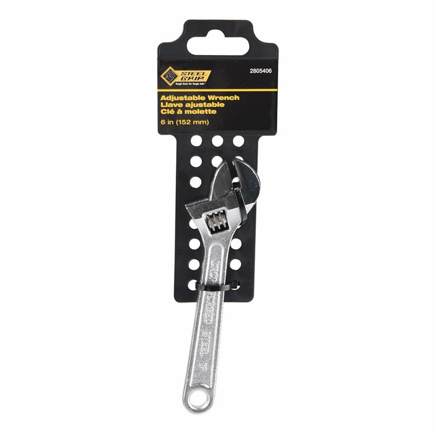 Steel Grip Carbon Steel Adjustable Wrench (15 cm)