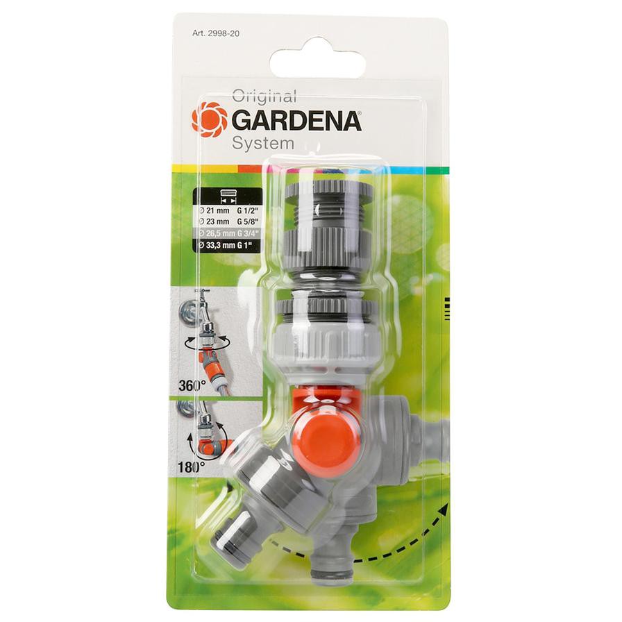 Gardena Elbow Joint Male Thread (Gray/Orange)