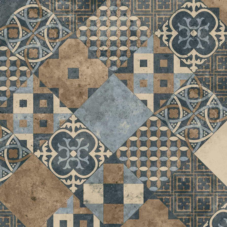 Sample of Tarkett Iconik 260D Vinyl Flooring, 27123014 (Zaragoza Tile Indigo)