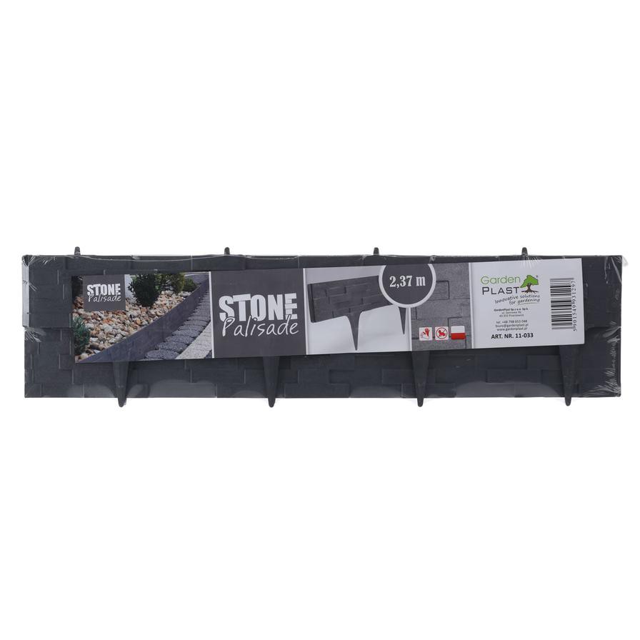 Garden Plast Stone Palisade (3 pcs, 2.4 m, Anthracite)