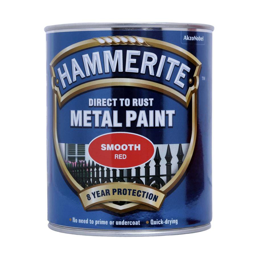 Hammerite Metal Paint (750 ml, Smooth Red)