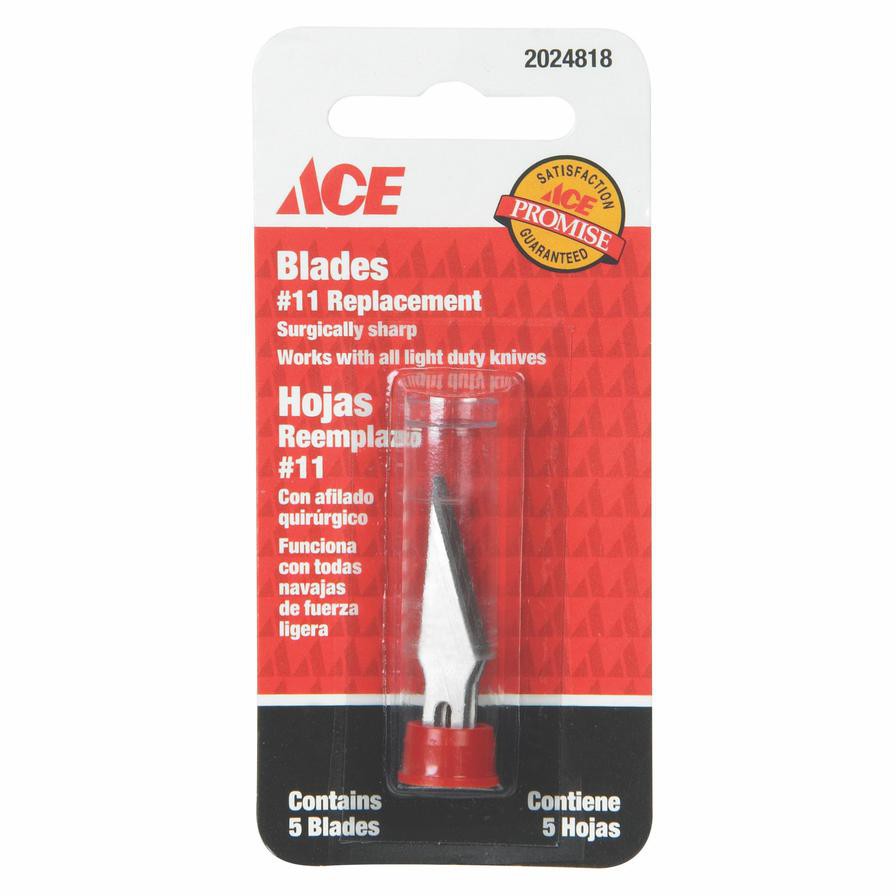 Ace Light Duty Hobby Knife Blade No.11 Pack (5 Pc.)