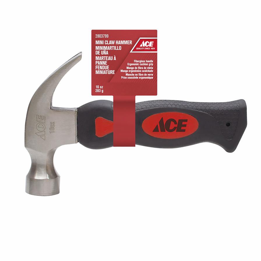 Ace Steel Mini Claw Hammer W/ TPR Handle (283 g)