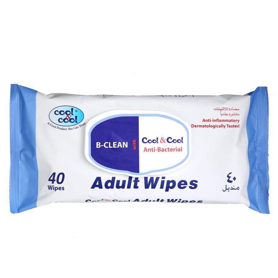 Cool & Cool Adult Wipes (40 Sheets)