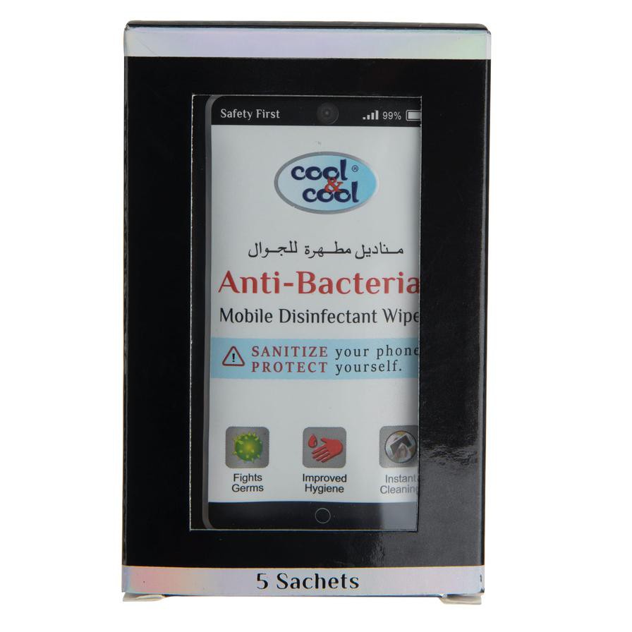 Cool & Cool Mobile Phone Disinfectant Wipes (5 Sheets)