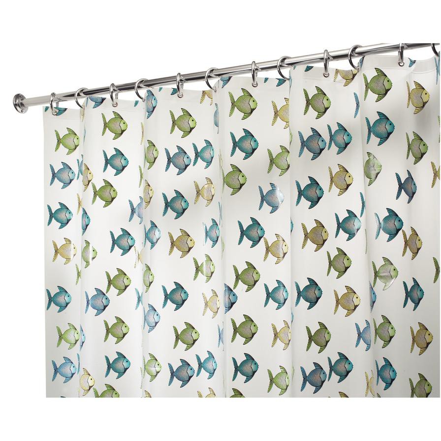 Fishy Shower Curtain (28.2 x 10.5 x 2.5 cm, Blue & Green)