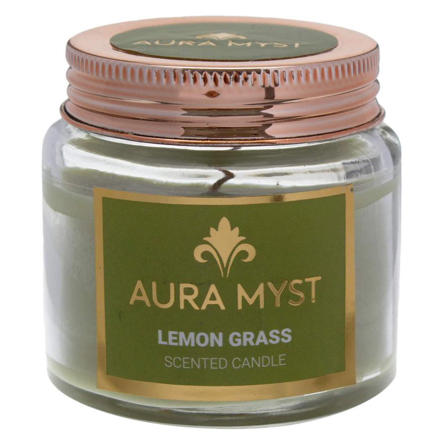 Aura Myst Jar Candle (70 g, Small, Lemon Grass)