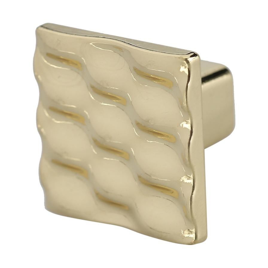 Hettich Wave Furniture Knob (Brass, 25 x 25 mm)