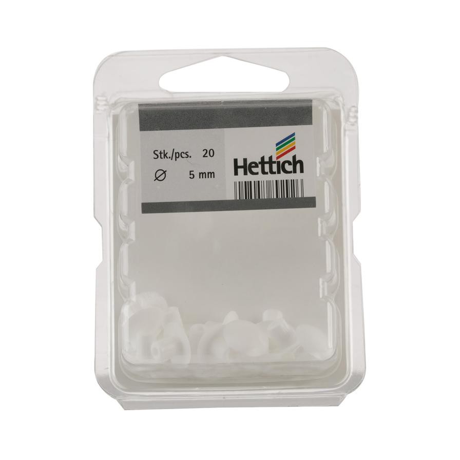 Hettich Trim Caps (White, 5 mm, 20 Pieces)