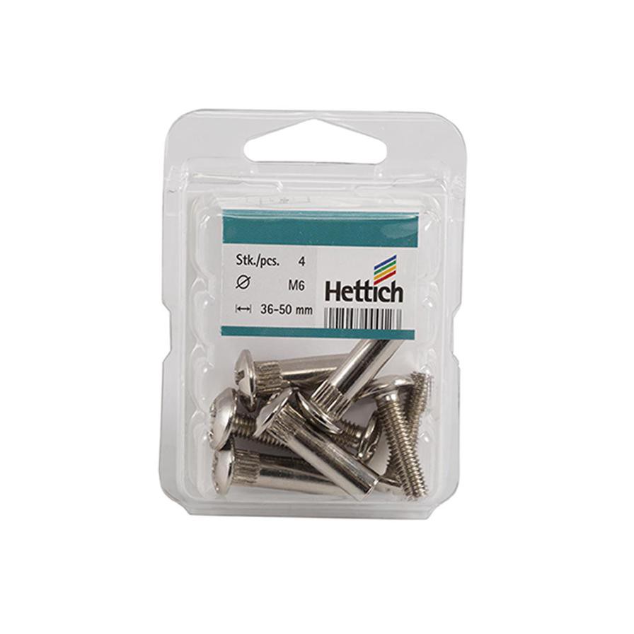 Hettich Connecting Screws (M6, 36-40 mm, 4 Pieces)