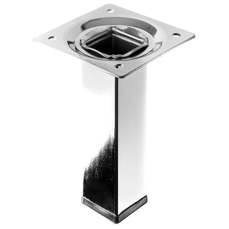 Hettich Chrome Furniture Leg (24 x 24 x 100 mm)