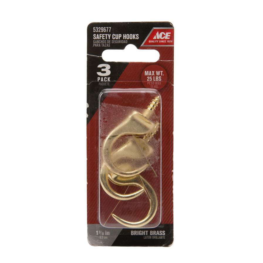 ACE Safety Cup Hooks (35 mm, Pack of 3)