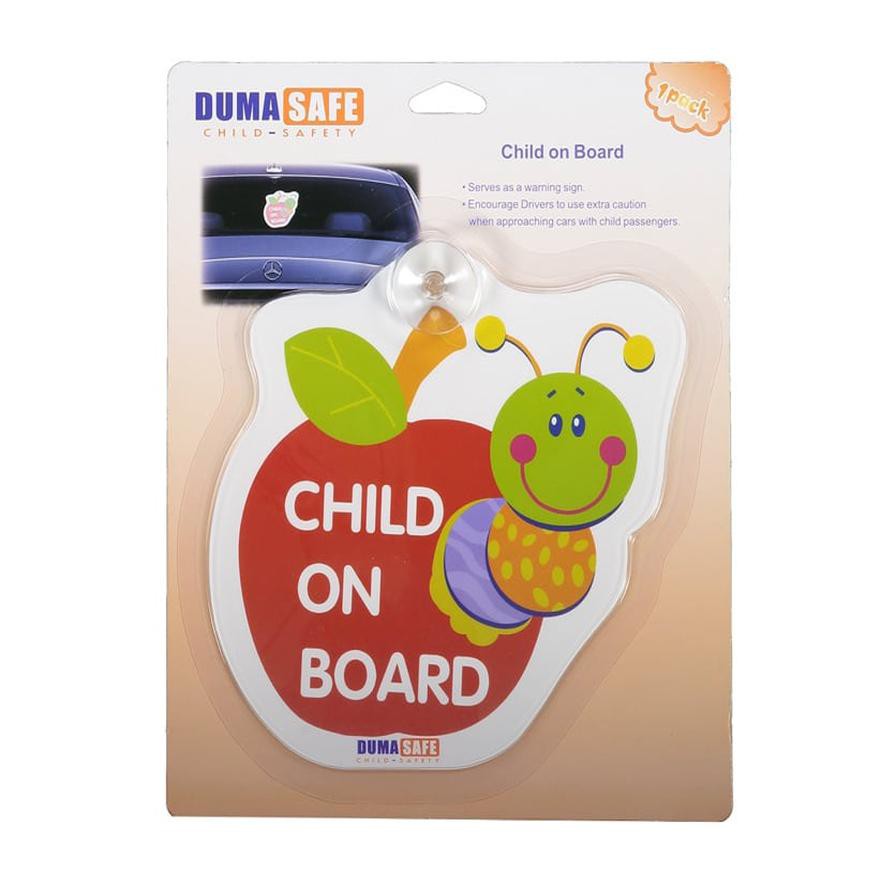 لافتة دوما للسيارات بعبارة Child On Board (أحمر)