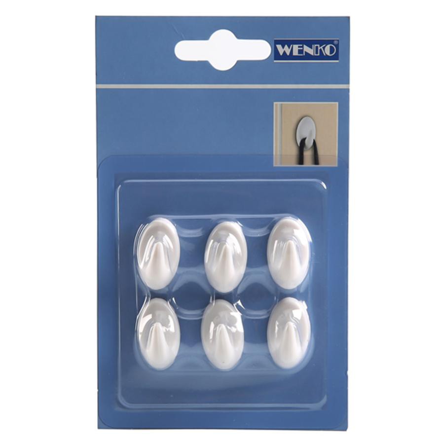 Wenko Midget Hooks (1.5 x 2.5 cm, Pack of 6, White )