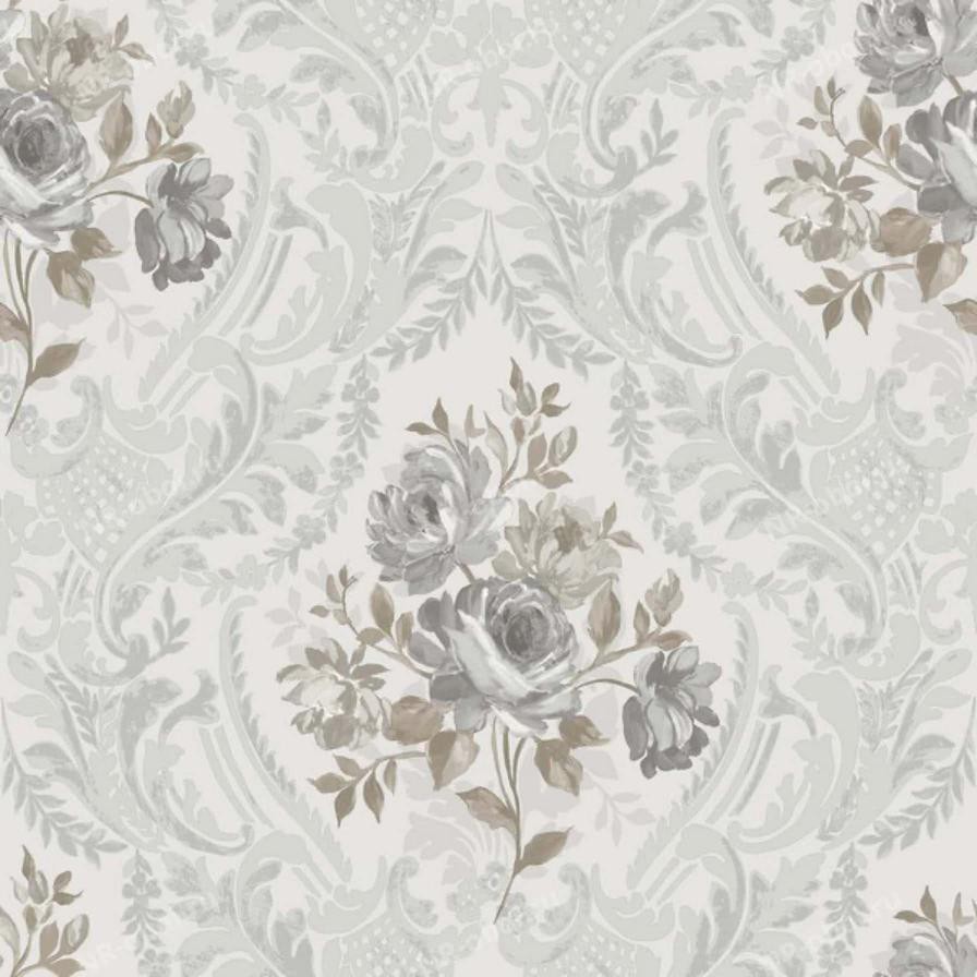 Holden Décor Fusion Vinyl Damask Flowers Wallpaper, 98153