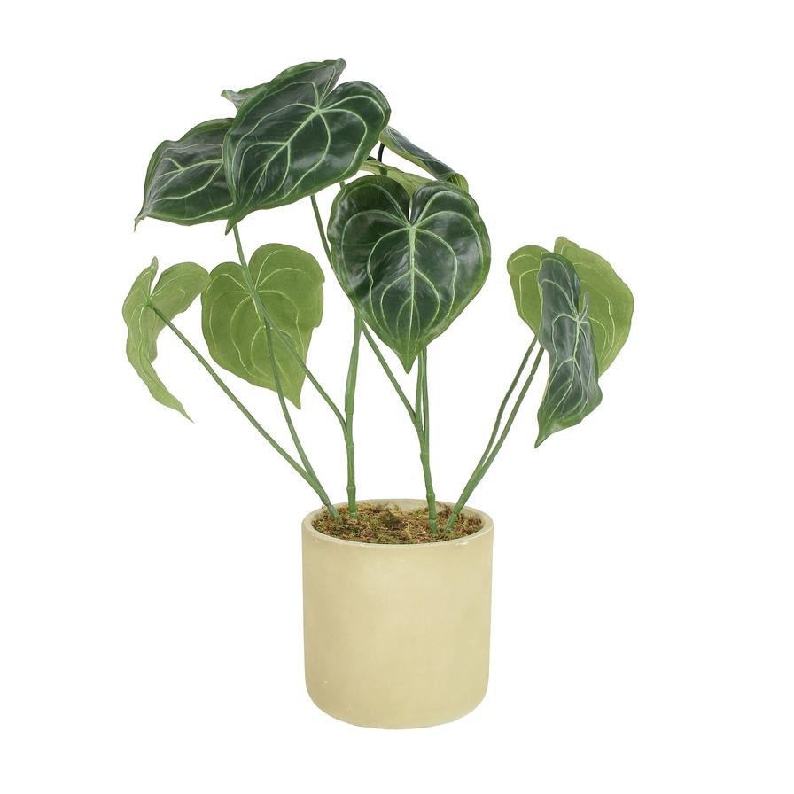 Mr. Plant of Sweden Artificial Anthurium Plant W/Cement Pot