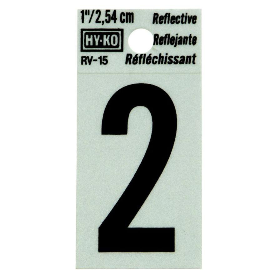 Hy-Ko Reflective Vinyl Self-Adhesive Number 2 (2.54 cm)