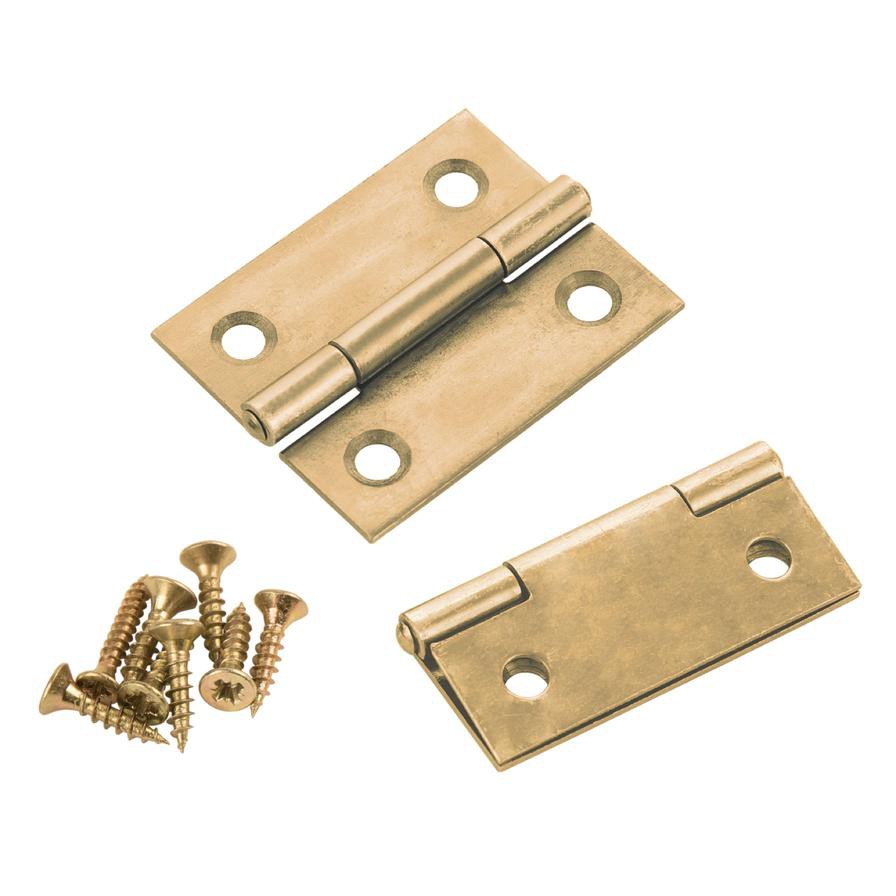 Suki Galvanized Steel Slim Hinge Pack (2.2 x 3 cm, 2 Pc.)