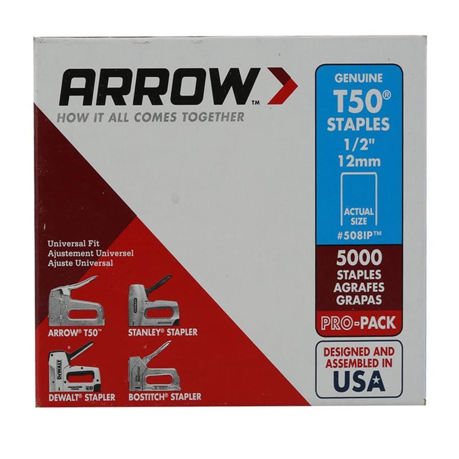 Arrow Staple T50 (Pack of 5000, 12 mm)