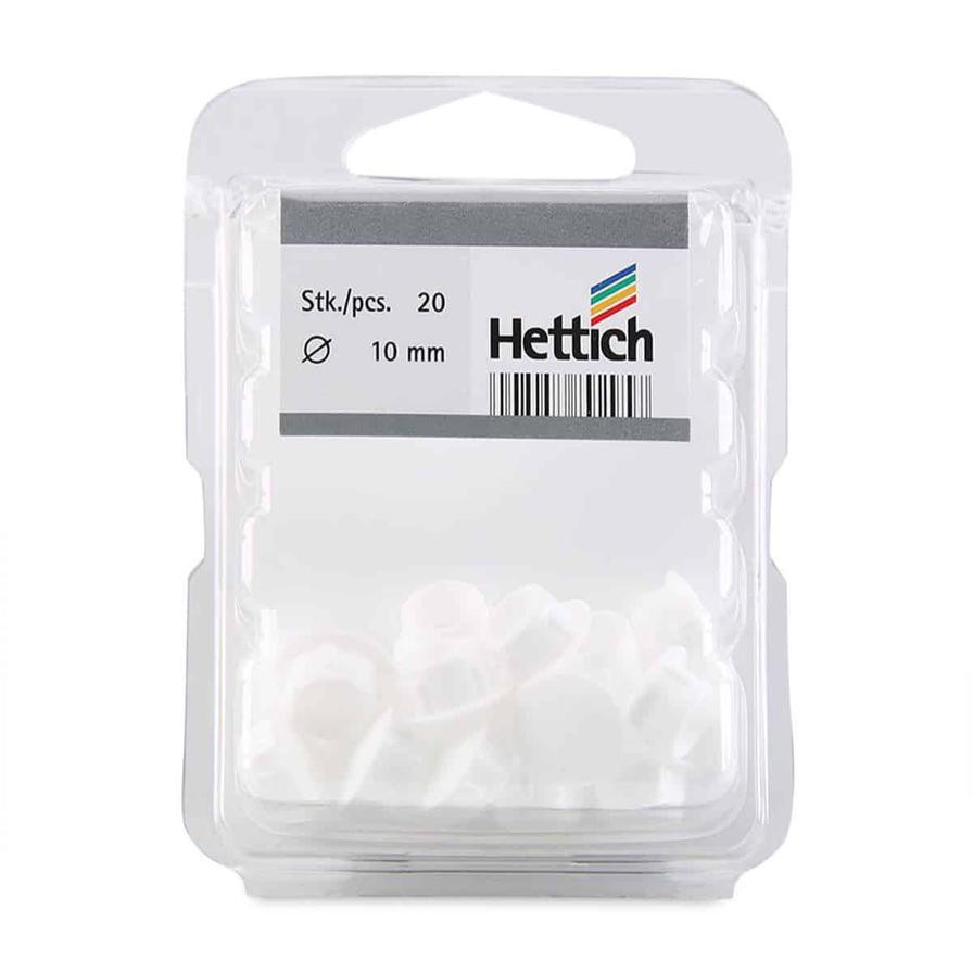 Hettich Trim Caps (10 mm, White, Pack of 20)