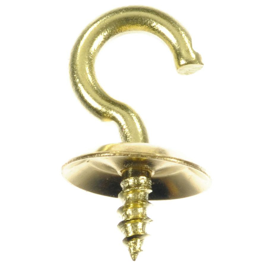 Ace Polished Green Brass Cup Hooks (1.3 cm, 6 Pc.)