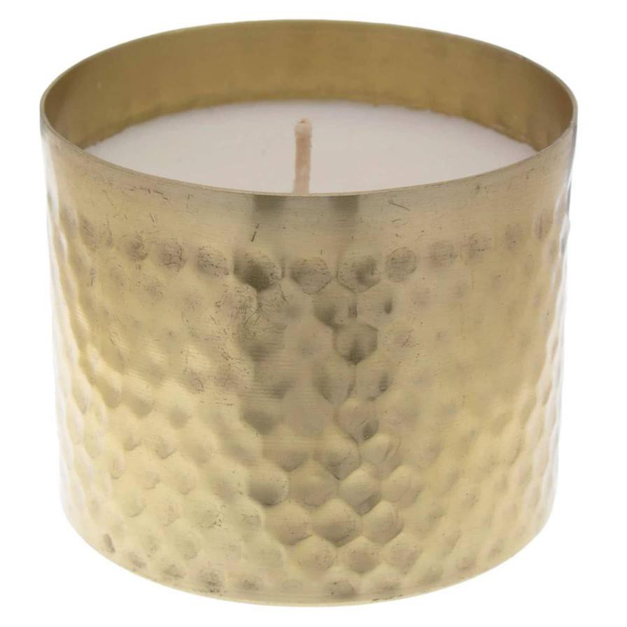 Aura Myst Hammered Copper Candle W/Lid (142 g, Cedarwood & Cinnamon)