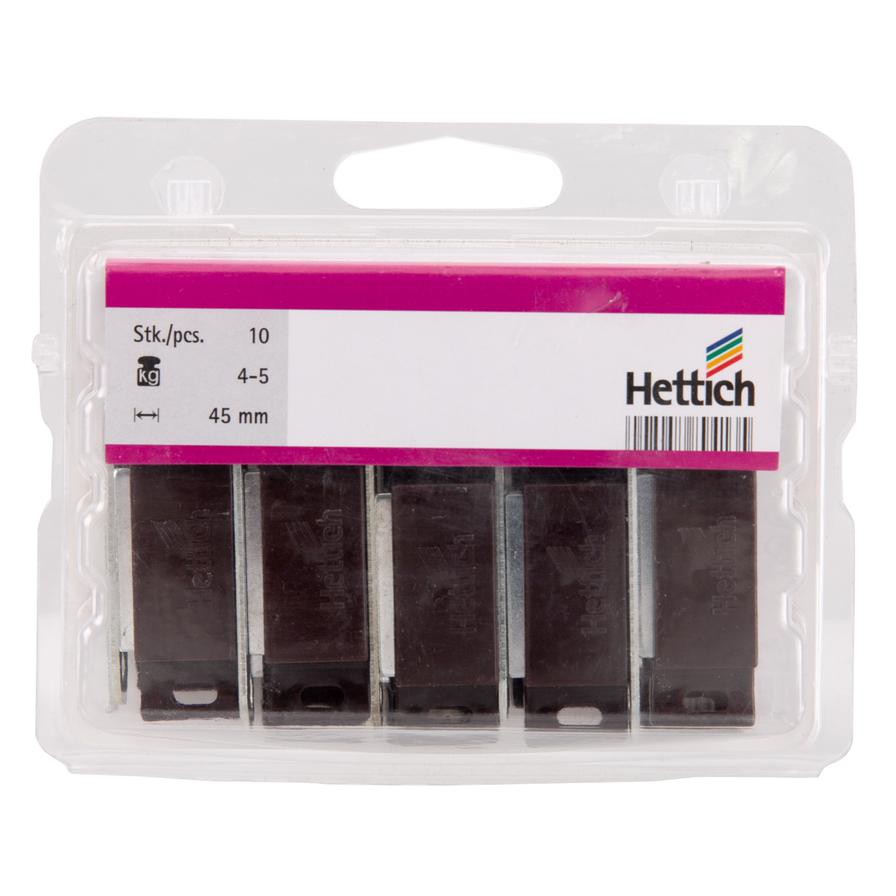 Hettich Rigid Magnetic Catch 4-5 kg (10 pcs, Brown)