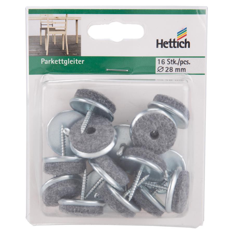 Hettich Parquet Glides With Screw (28 mm, Pack of 16)