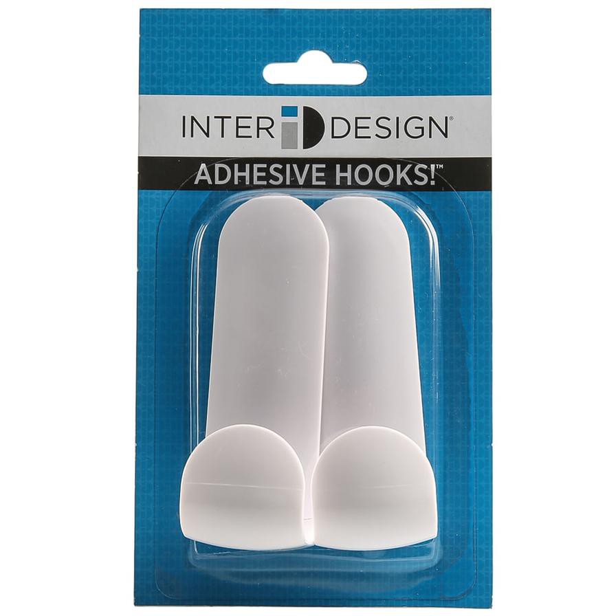 Interdesign Self-Adhesive Tall Hooks (23 x 10 x 17 cm, Pack of 2, White)