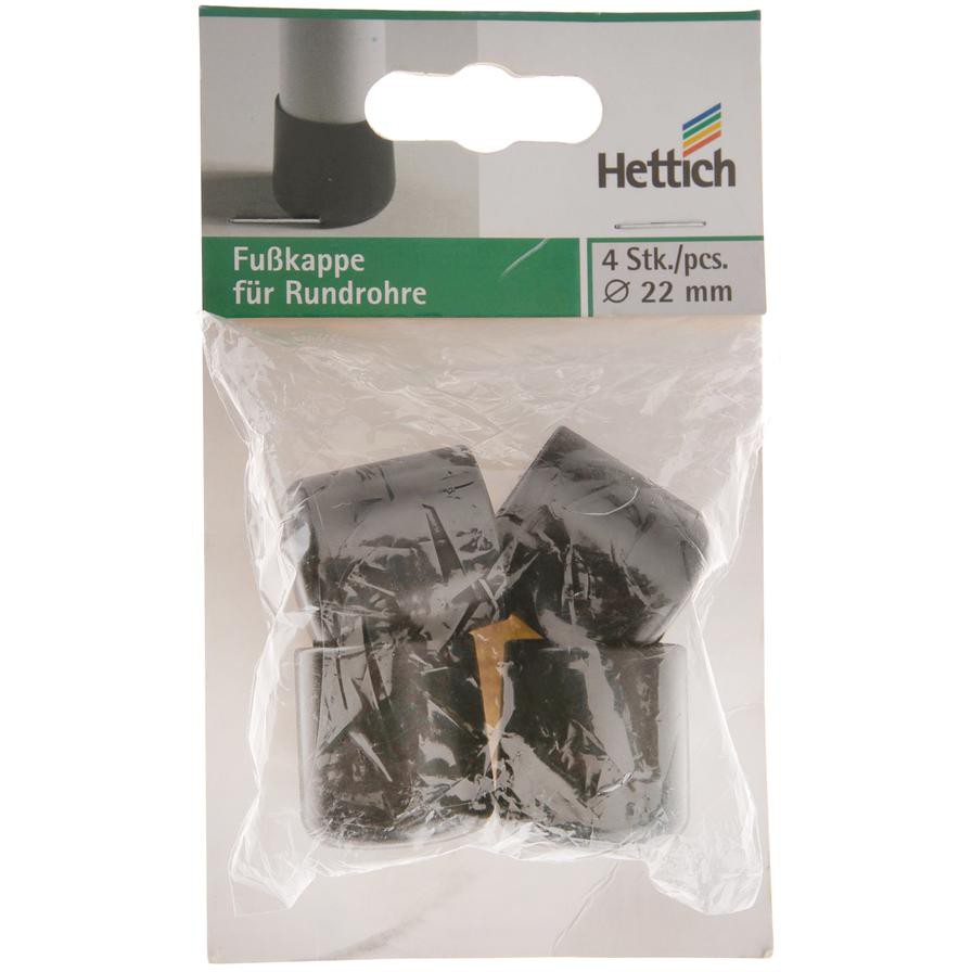 Hettich Furniture Foot Cap (22 mm, Black)