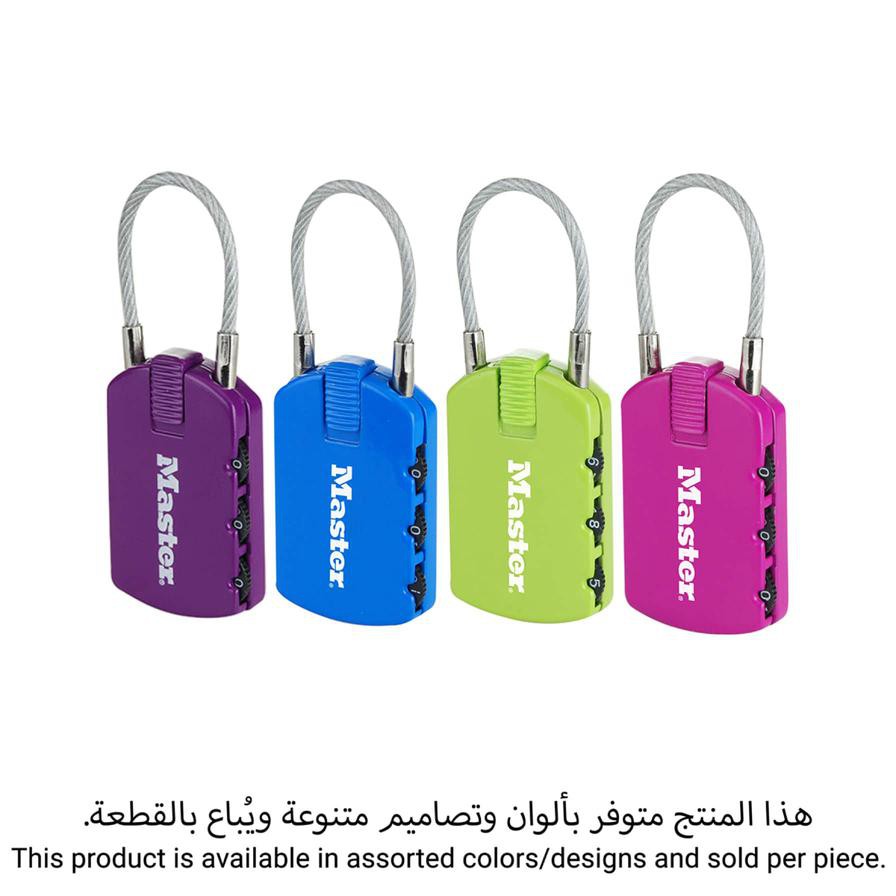 Master Lock Zinc Combination Padlock (6.5 x 3 x 1.1 cm, Assorted Color)