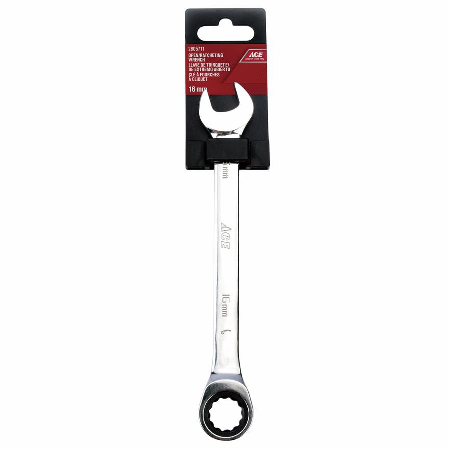 Ace Steel Open Ratcheting Wrench (16 mm)