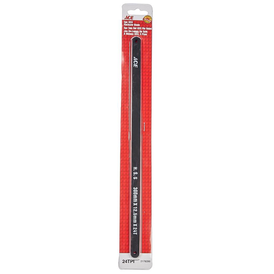 Ace 24 TPI Hacksaw Blade Set (30.5 cm, Pack of 5)