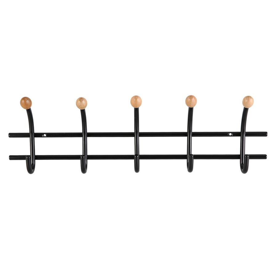 Hettich 5-Hook Clothes Rail (Black)