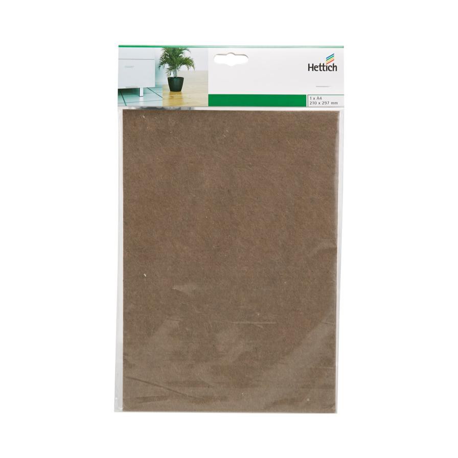 Hettich A4 Self-Adhesive Felt Sheet (Brown)