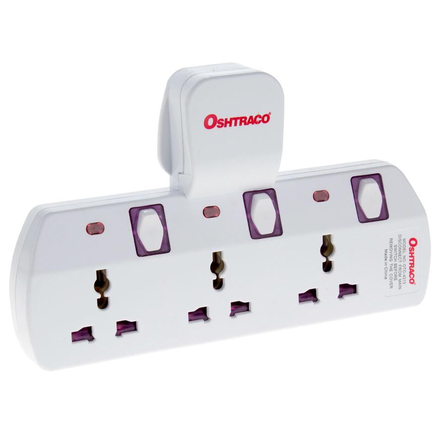 Oshtraco 3-Way T-Socket Universal Plug