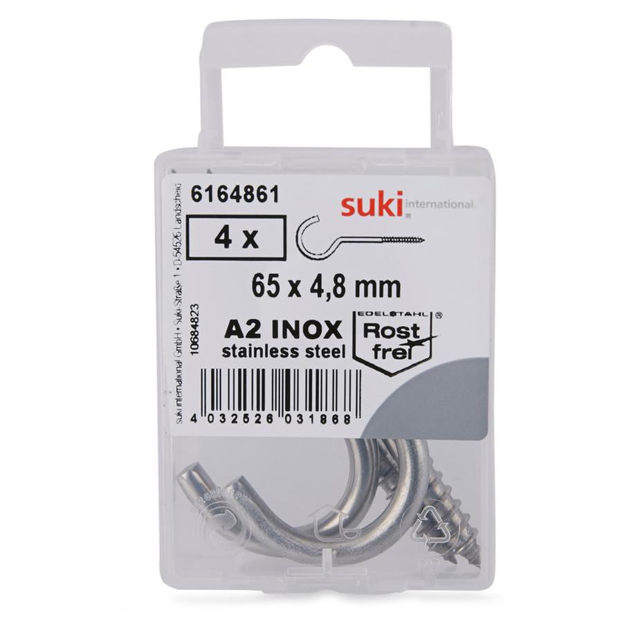 Suki Clothesline Bent Hook (65 mm, Pack of 4)