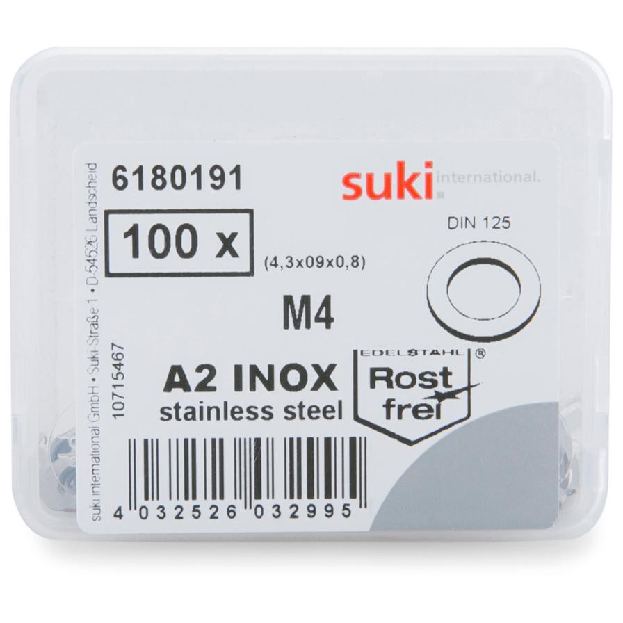 Suki Large Washers (M4,  Pack of 100)