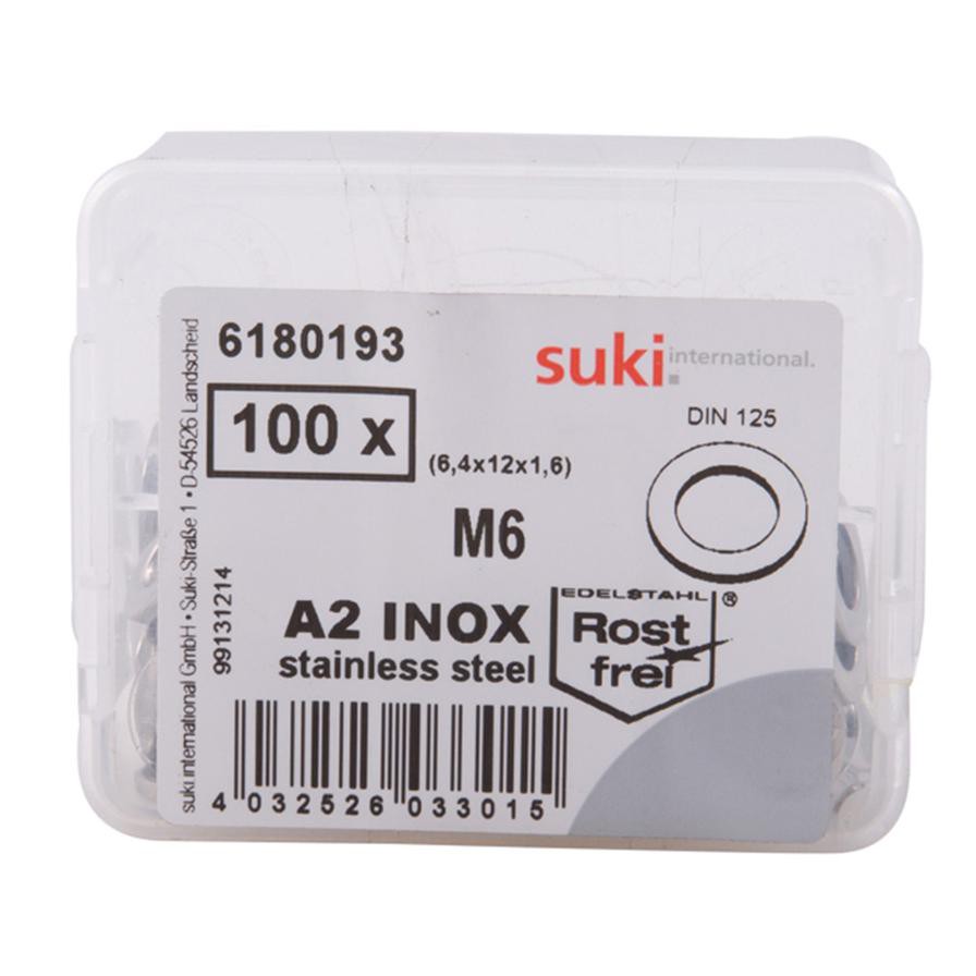 Suki M6 Flat Washers (Pack of 100)