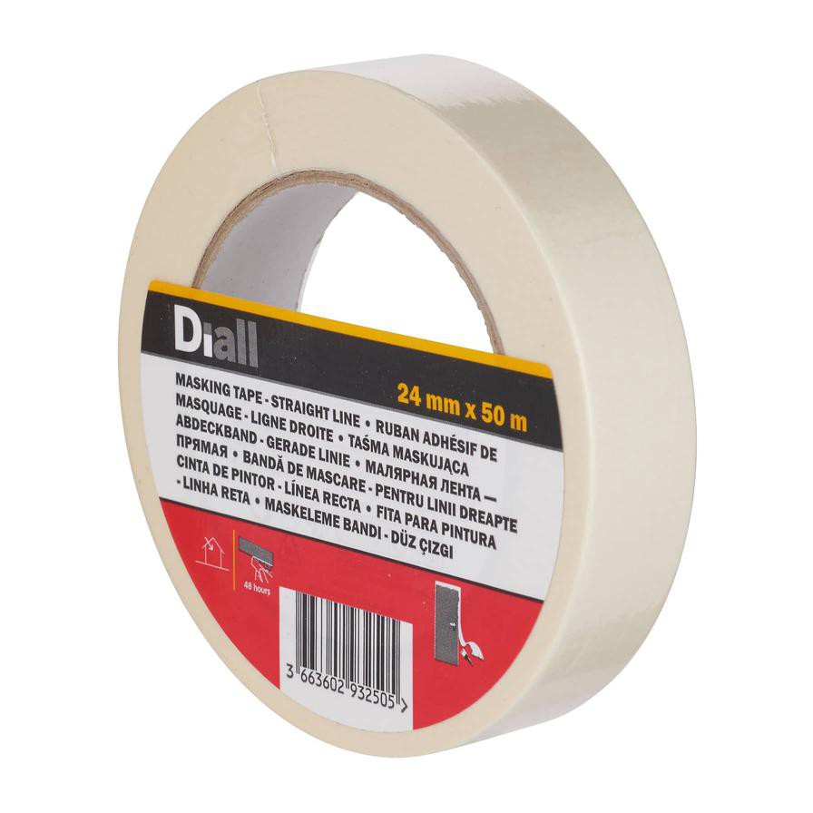 Diall Single-Sided Masking Tape (24 mm x 50 m)