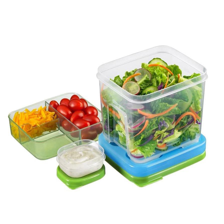 Rubbermaid Lunch Blox Salad Kit (Set of 3, Green)