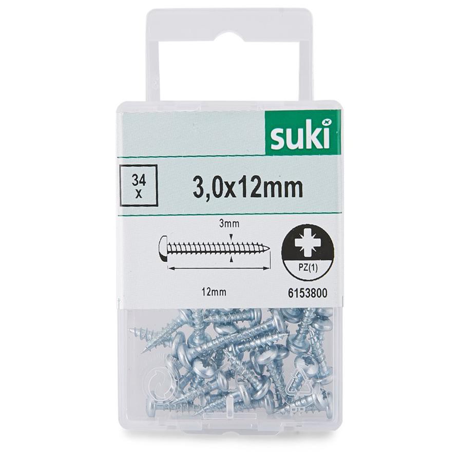 Suki Screws (34 pcs, 3 x 12 mm)