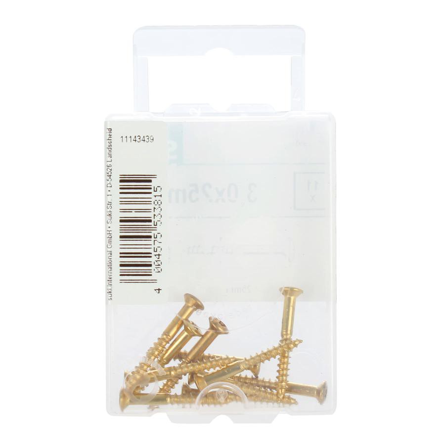 Suki Wood Screws Pack (3 x 25 mm, DIN 7995, 11 Pc.)