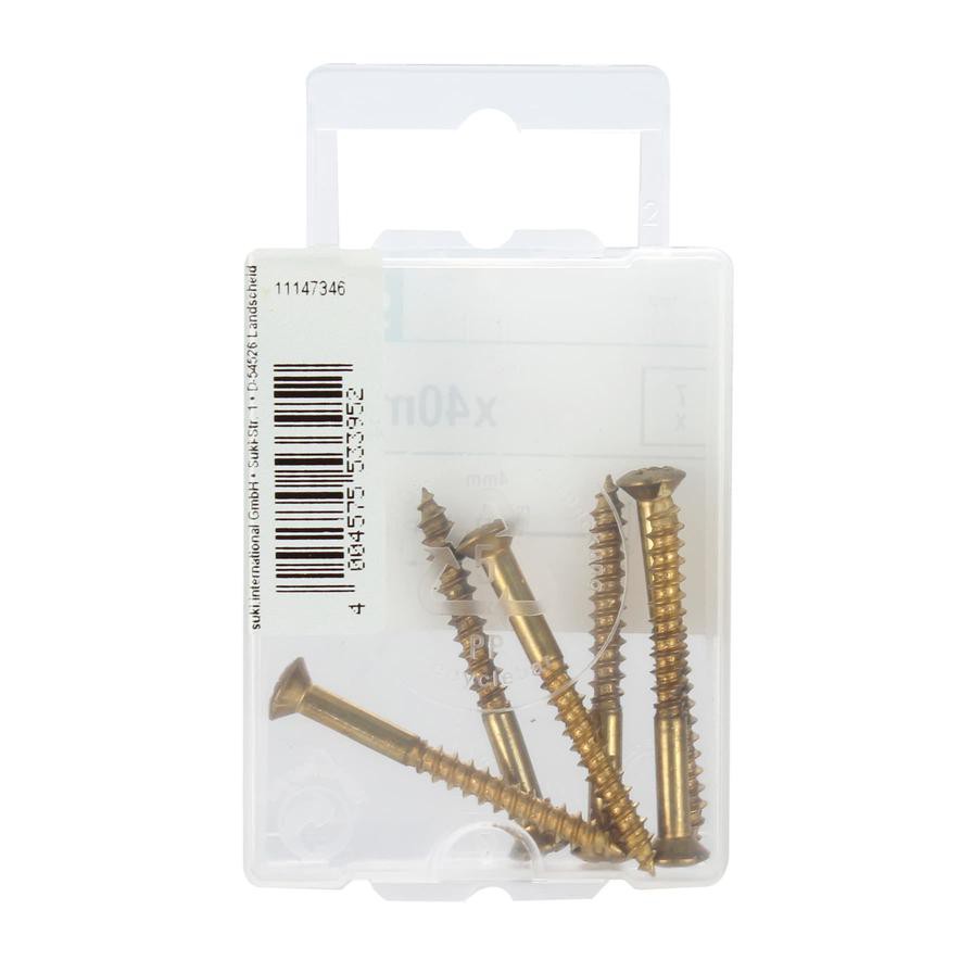 Suki Wood Screws Pack (4 x 40 mm, DIN 7995, 6 Pc.)