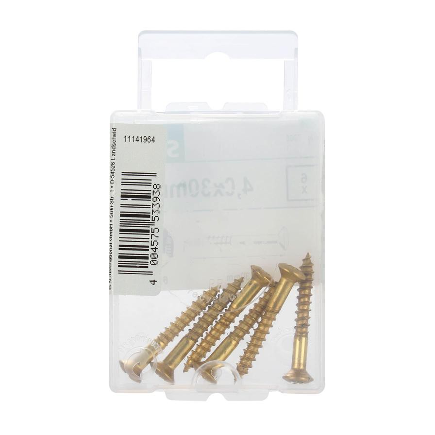 Suki Wood Screws Pack (4 x 30 mm, DIN 7995, 6 Pc.)