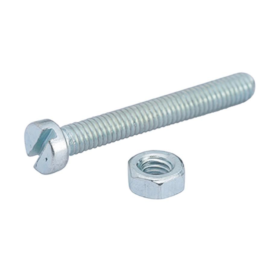 Suki Zinc-Plated Machine Screws ( M4 x 30 mm, pack of 10)