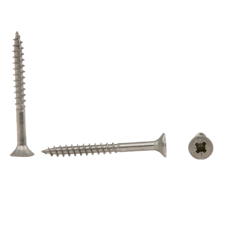 Suki Stainless Steel Pozidriv Recess Chipboard Screws (3 x 30 mm, Pack of 10)