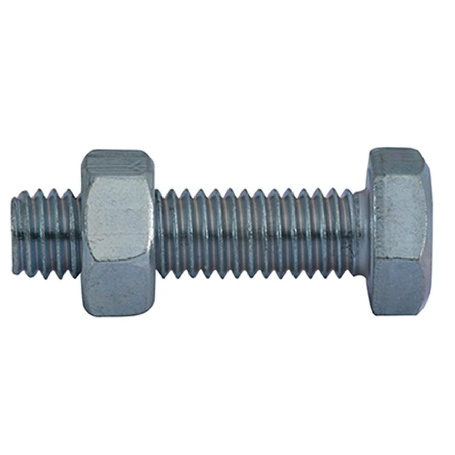 Suki DIN 558 Hex Zinc-Plated Steel Screws (M8 x 30 mm)