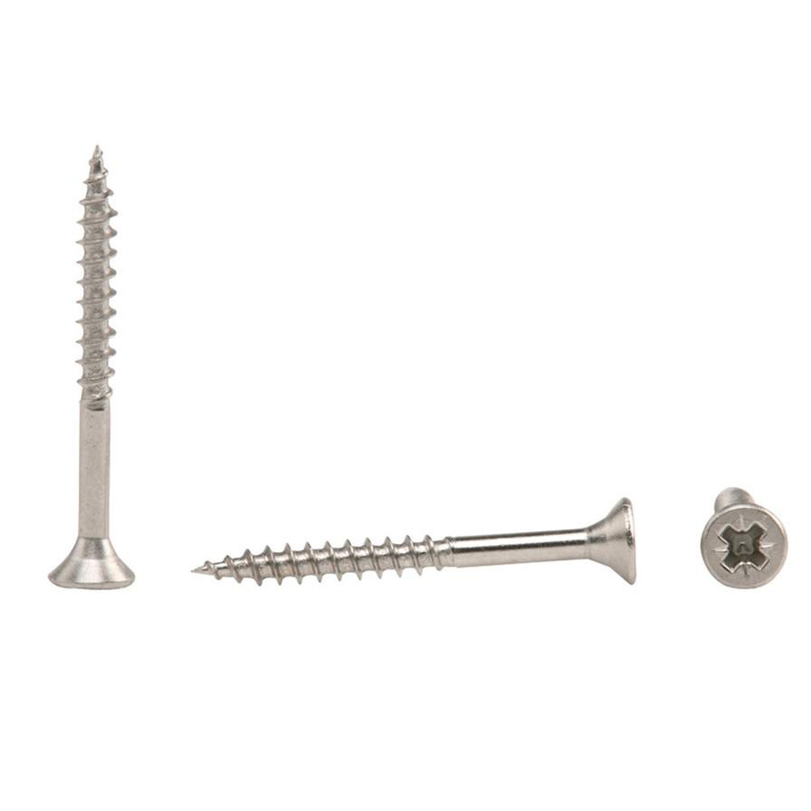 Suki Stainless Steel Pozidriv Recess Chipboard Screws (5 x 40 mm, Pack of 10)